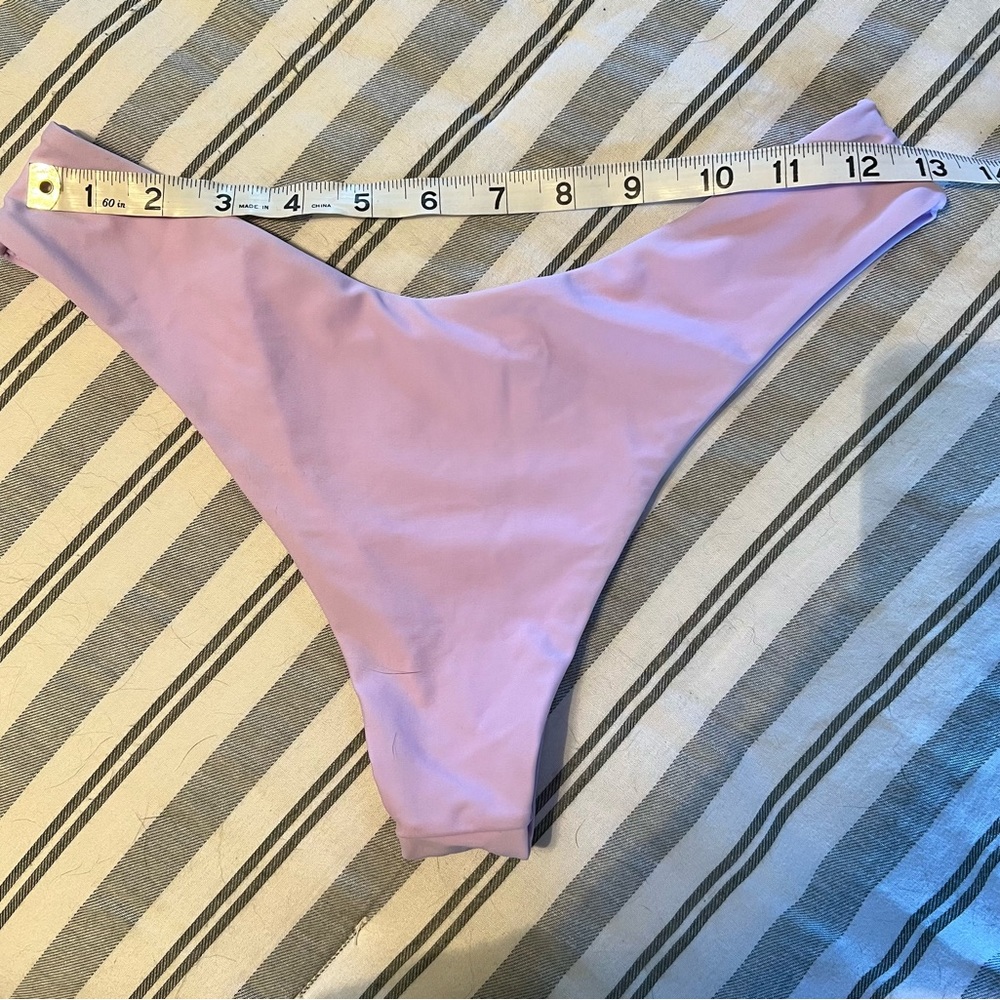 SHEIN Lavender Hi Cut Bikini Bottom